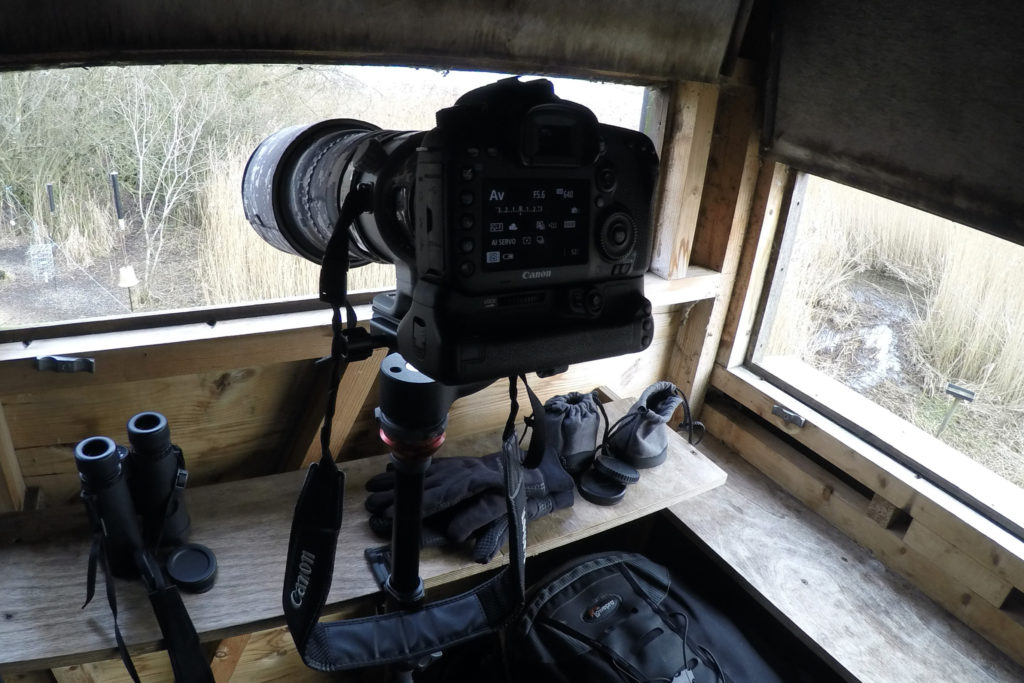 Photographing from a hide