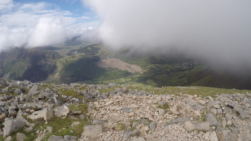 The view from part way up Ben Nevis. 